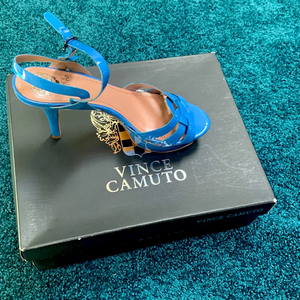 Open toe platform heels by Vince Camuto.